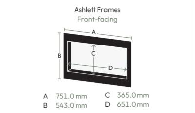 Ashlett Electric Fire - Sizes - Front Facing