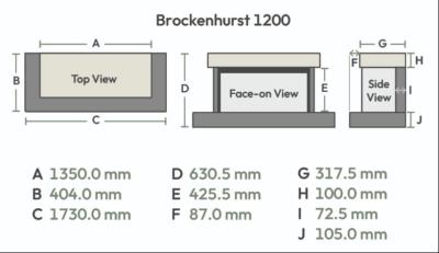 Brockenhurst Electric Suite - Sizes - 1200