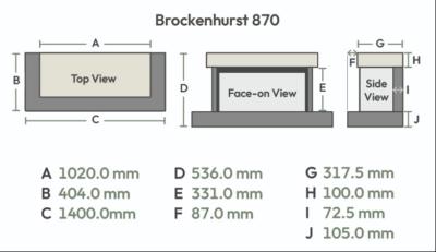 Brockenhurst Electric Suite - Sizes - 870