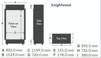Knightwood Insert Electric Fire - Sizes