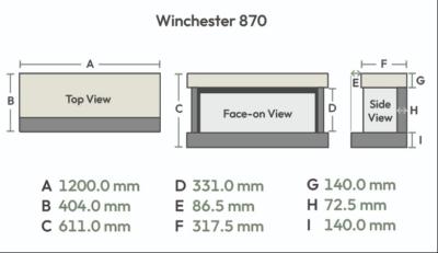 Winchester Electric Suite - Sizes - 870