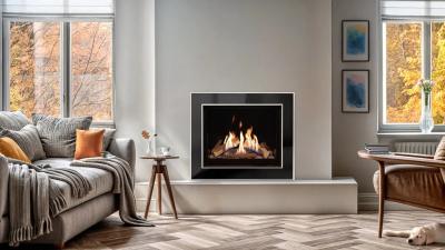 Celena MK3 Gas Fire - Black Chrome Fascia