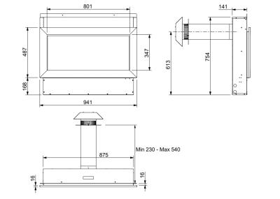 Eden Elite Gas Fire  - Sizes