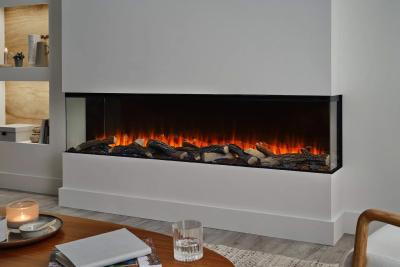 British Fires New Forest 1900 Media Wall Fire - Side Installation