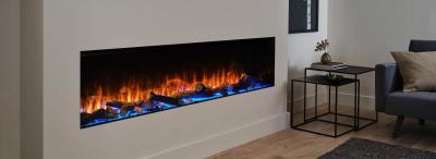 British Fires New Forest 1900 Media Wall Fire - Blue Lighting