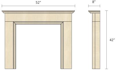 Abingdon Fire Surround - sizes