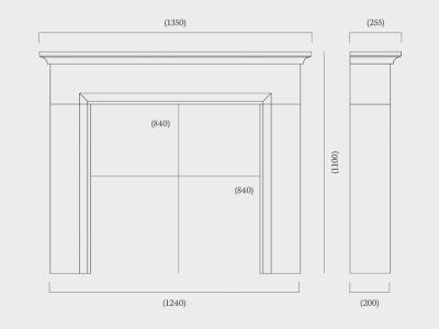 Helston 53â€³ Fire Surround - sizes